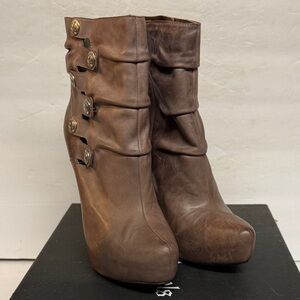 Velvet Angels Leather Women's Ankle Boots